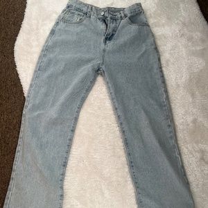 light-washed jeans